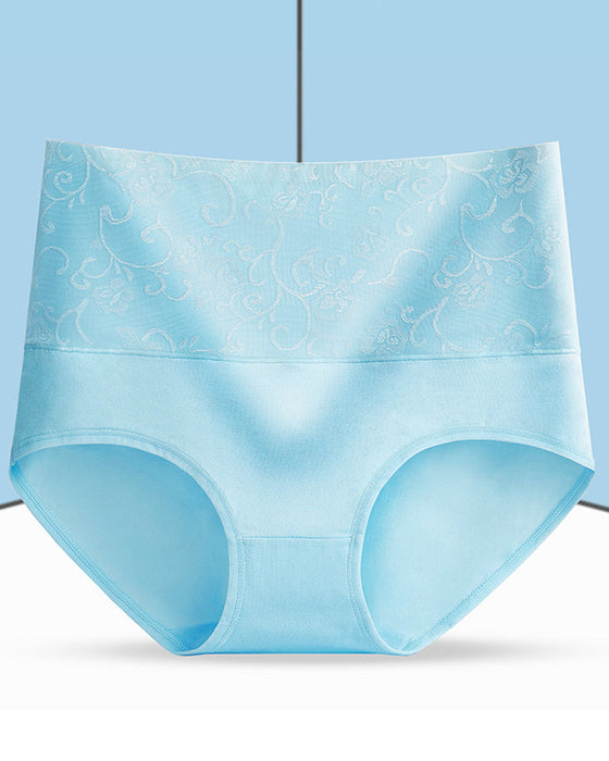 Żakardowe figi z wysokim stanem