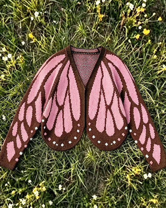 Kardigan Motyl Moda Swobodny
