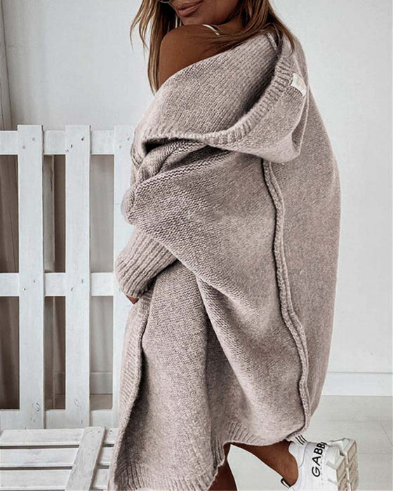 Kardigan z kapturem w kształcie nietoperza