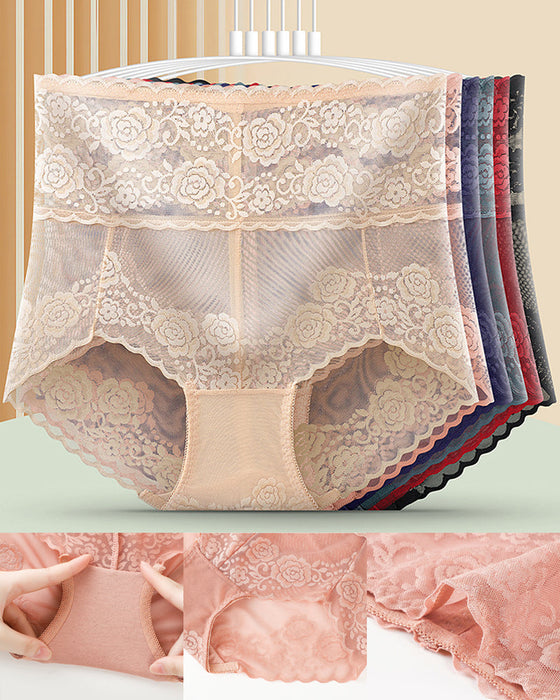 Koronkowe majtki z wysokim stanem