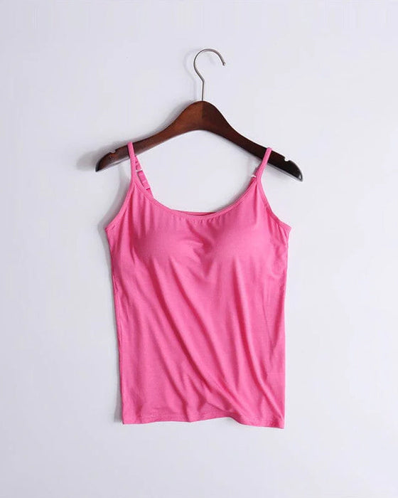 Top z wszytym biustonoszem