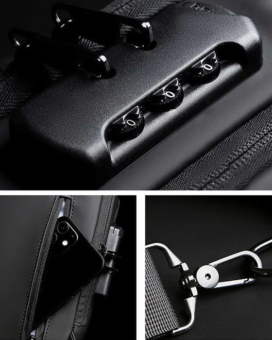 Torba na klatkę piersiową z hasłem antykradzieżowym