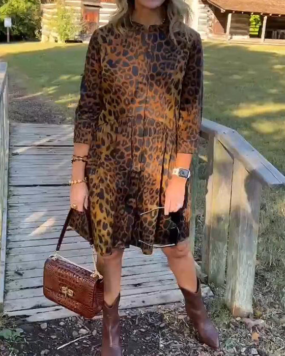 Stylowa I Uniwersalna Sukienka W Leopardzie