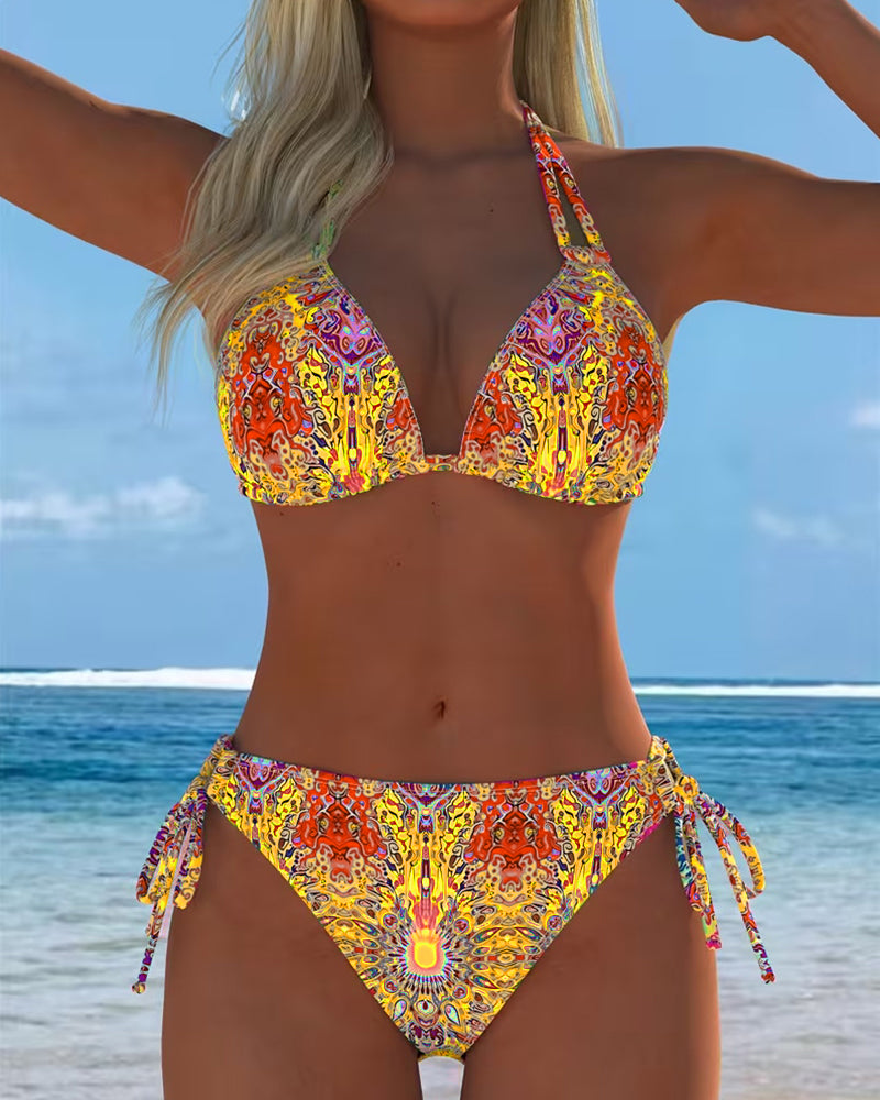 Bikini Kolorowy Karczek Druk