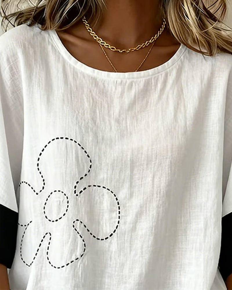 Top Blok Koloru Kwiatowy