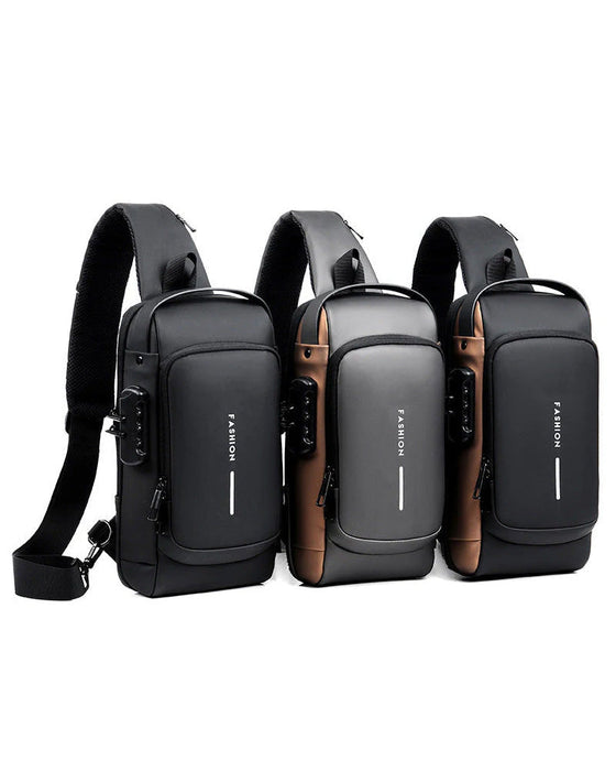 Torba na klatkę piersiową z hasłem antykradzieżowym