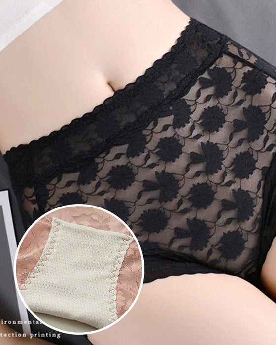 Koronkowe majtki z wysokim stanem