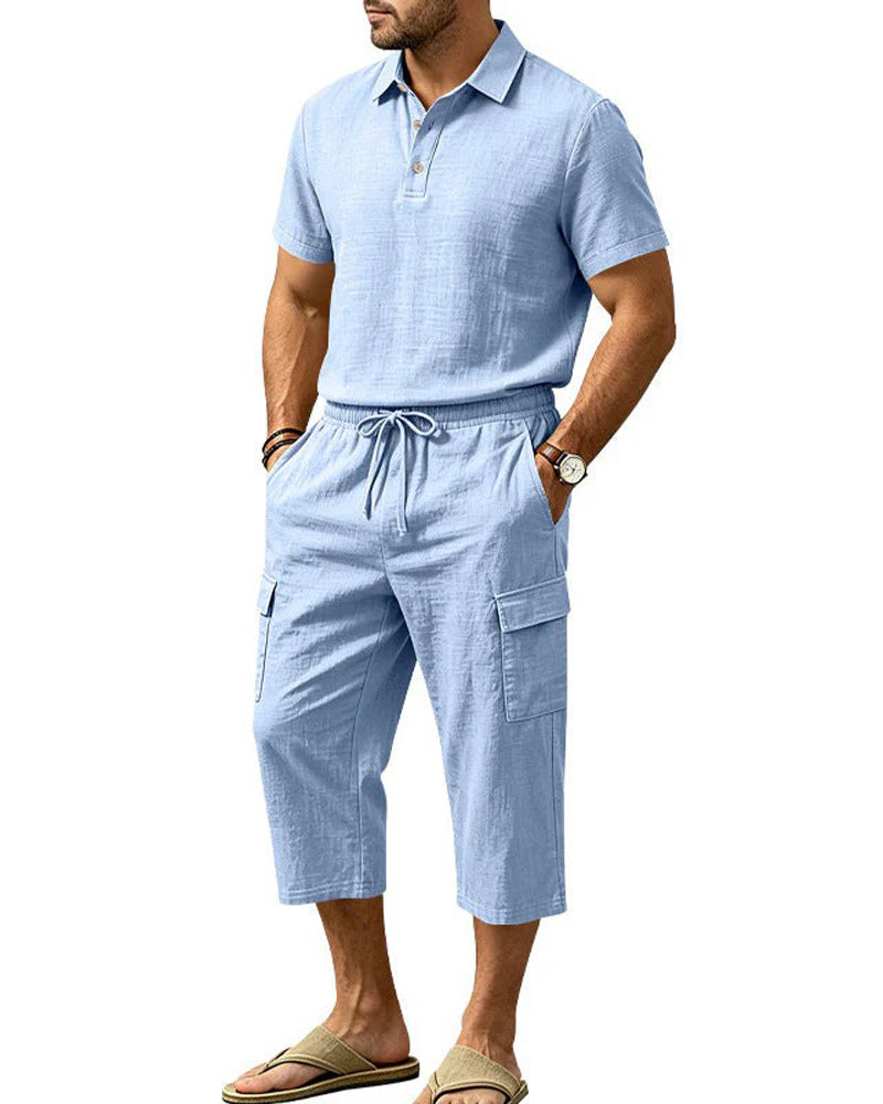 Set Polo Top Capri Spodnie