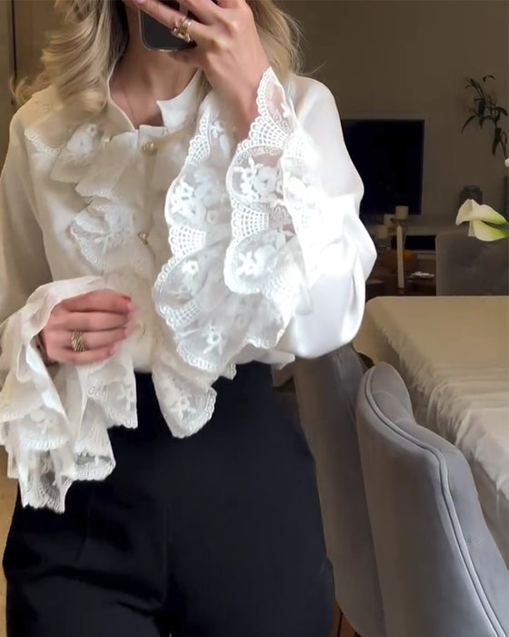 Bluzka Stylowy Projekt Falbanki