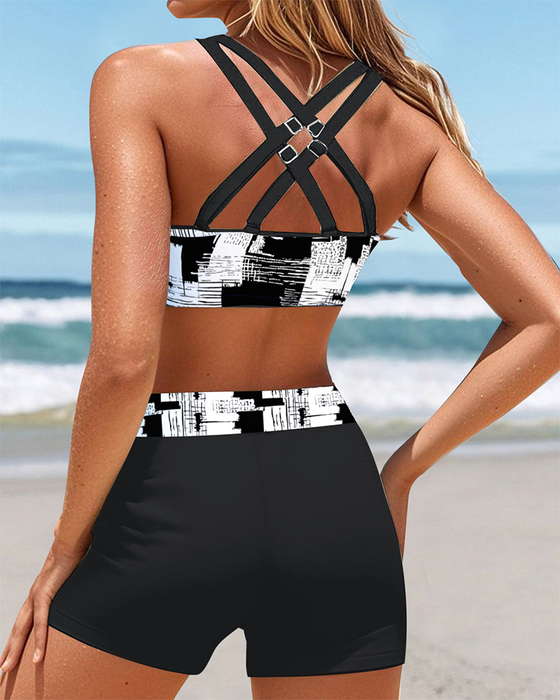 Bikini Modny Z Nadrukiem Bokserki