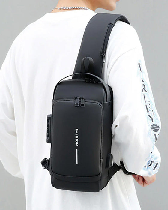 Torba na klatkę piersiową z hasłem antykradzieżowym