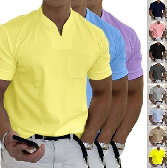 Sportowa koszulka z krótkim rękawem i dekoltem w serek