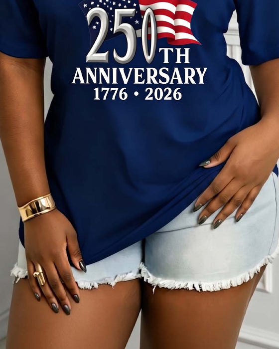 T-Shirt Pamiątkowy Drukowany Krótki Rękaw
