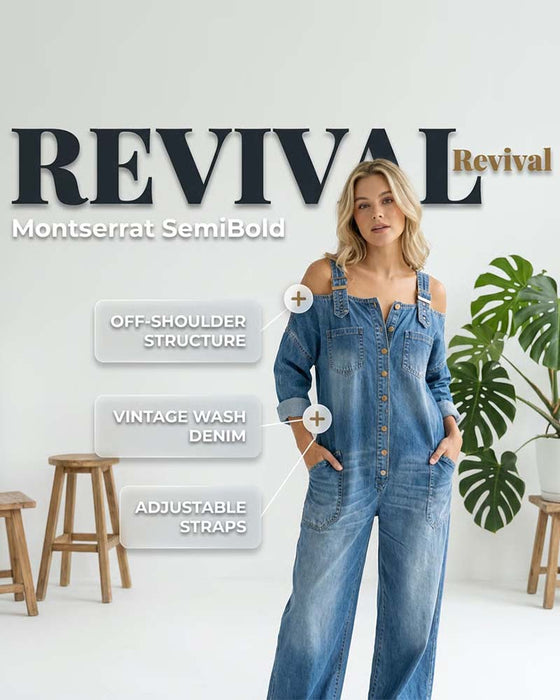 Jumpsuit Ramiączko Spaghetti Odkryte Ramię Szeroka Noga Denim