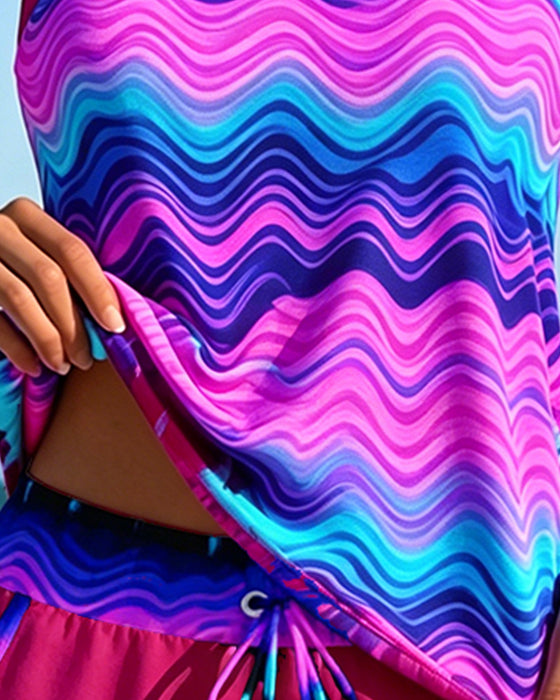 Tankinis Falisty Pasek Gradient