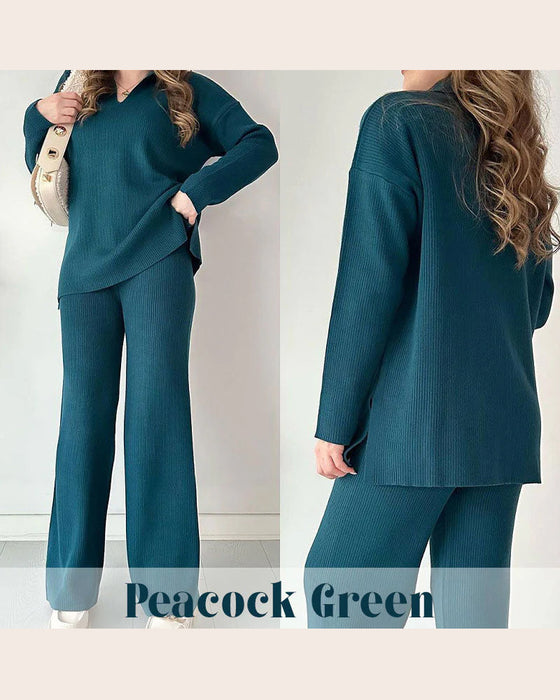 Udobie Dwuczęściowe Z Cechami Jednolitego Koloru I Tkaniny Tknętej