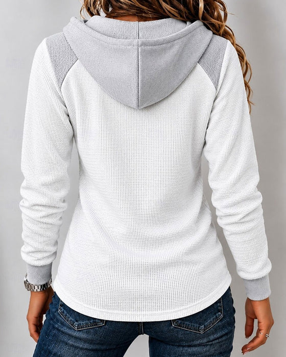 Bluza Z Kapturem Kaptur Wiązanie Spliced