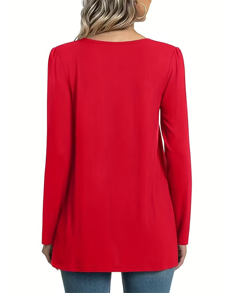 Top Wygodny Wbudowany Biustonosz Plisowany Casual