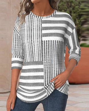 Bluzka z nadrukiem w paski