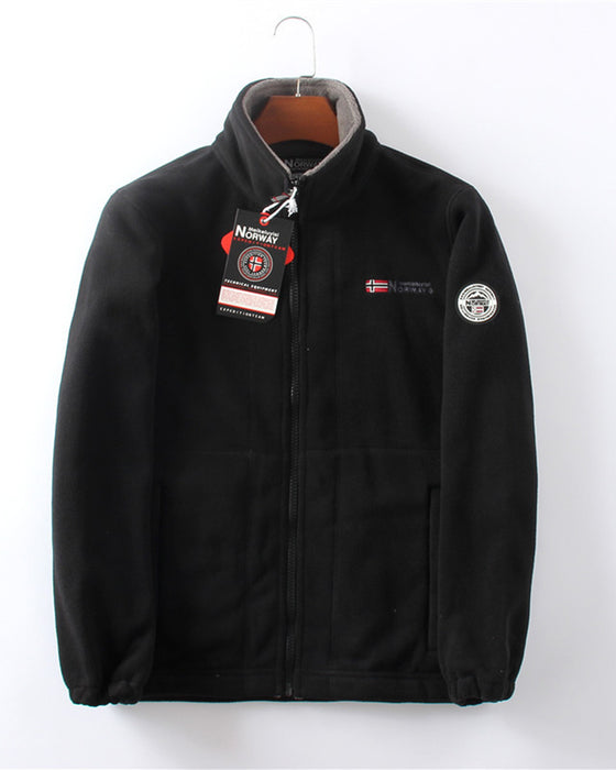 Kurtka Męska Podwójna Warstwa Fleece & 50% RABATU