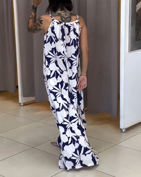 Sukienka z wiązaniami i nadrukiem