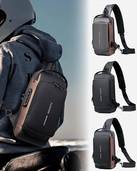 Torba na klatkę piersiową z hasłem antykradzieżowym