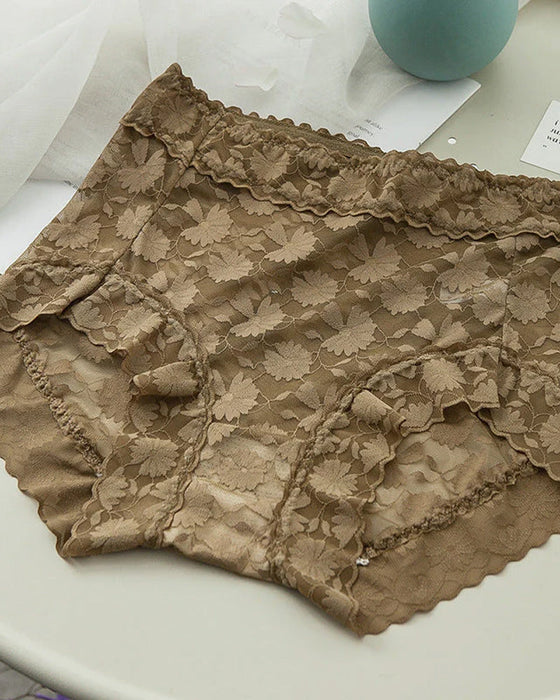 Koronkowe majtki z wysokim stanem
