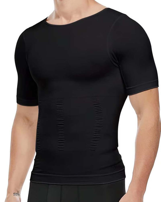 T-Shirt Męski Krótki Rękaw Wyszczuplający