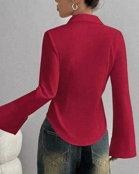 Elegantna Slim-Fit Koszula Damska