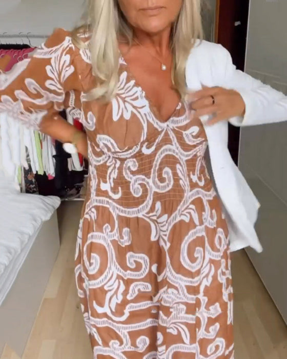 Sukienka z nadrukiem w kształcie litery A