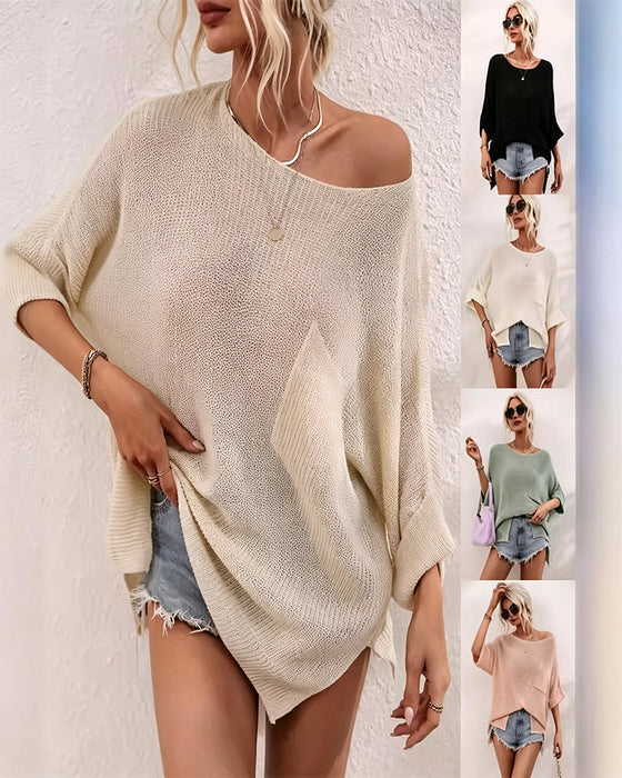 Pullover Jednolity Z Kieszenią