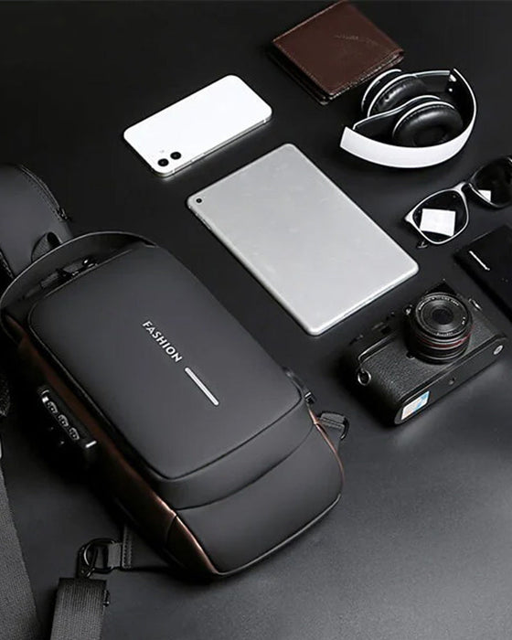 Torba na klatkę piersiową z hasłem antykradzieżowym