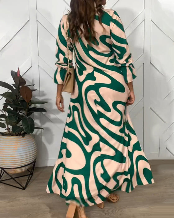 Elegancka sukienka z długim rękawem