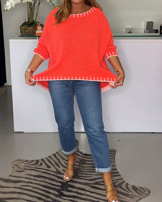 Sweterek z okrągłym dekoltem