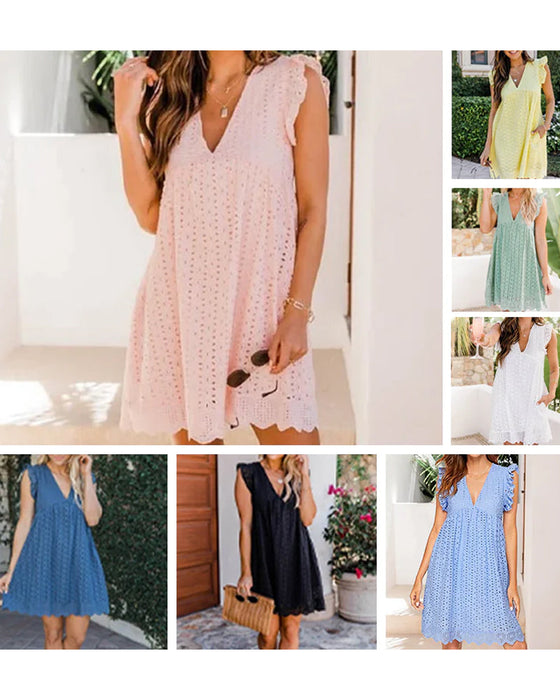 Koronkowa mini sukienka