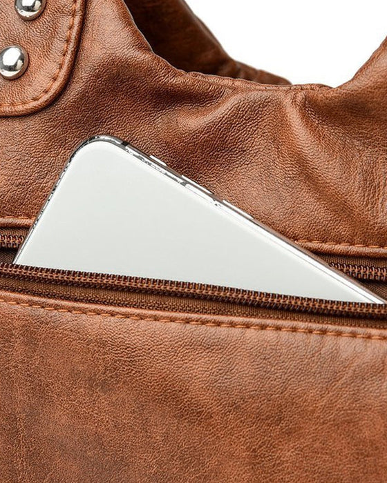 Torebka vintage z miękkiej ekoskóry