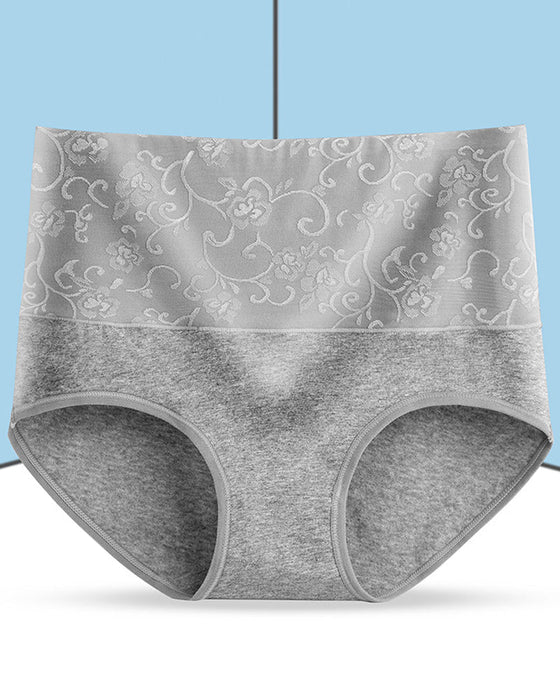 Żakardowe figi z wysokim stanem