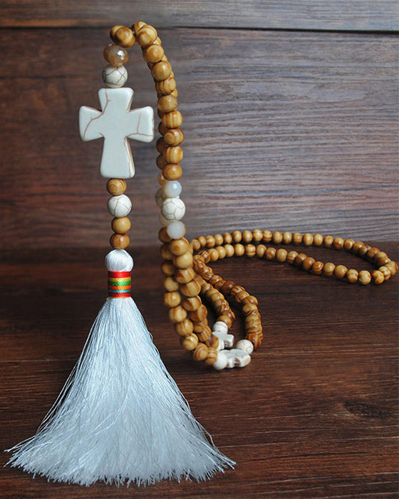 Długi naszyjnik w stylu boho