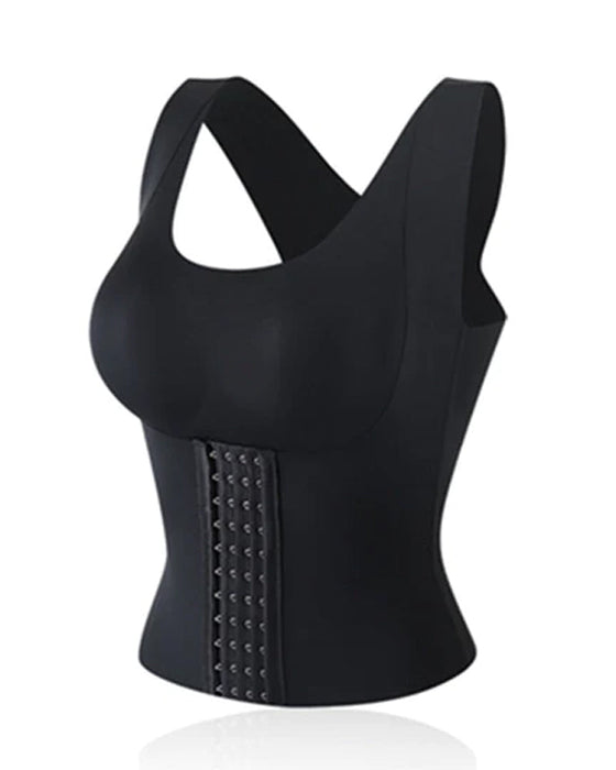 Biustonosz 2 w 1 z guzikami w talii