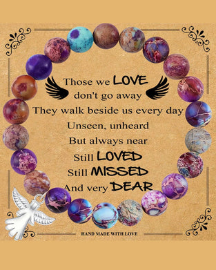 Uzdrawiająca kryształowa bransoletka ze skrzydłami anioła