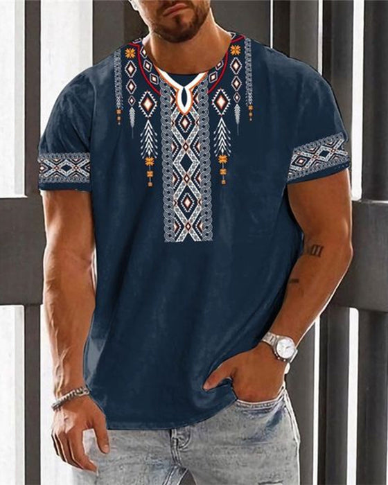 Koszulka z nadrukiem i okrągłym dekoltem