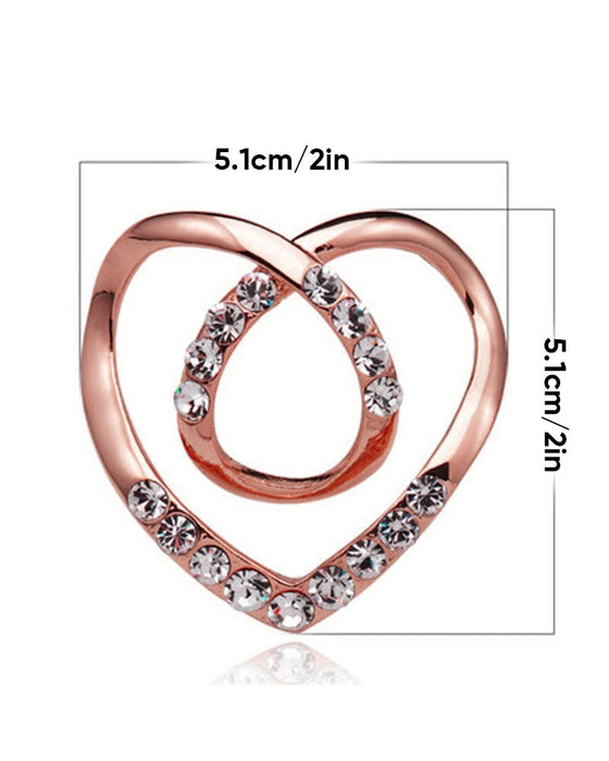 Klips do szalika w kształcie serca