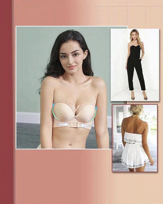 Biustonosz bez ramiączek z zapięciem z przodu