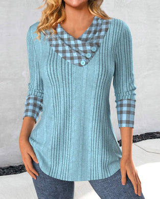 Bluzki z guzikami w jednolitym kolorze