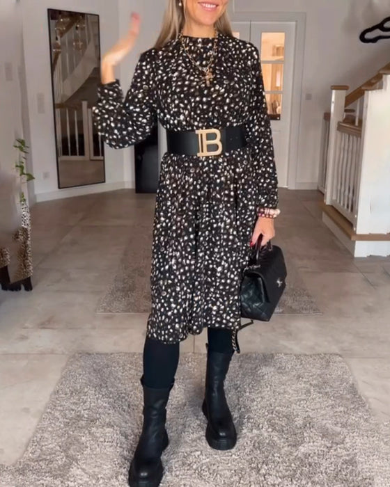 Sukienka vintage z nadrukiem