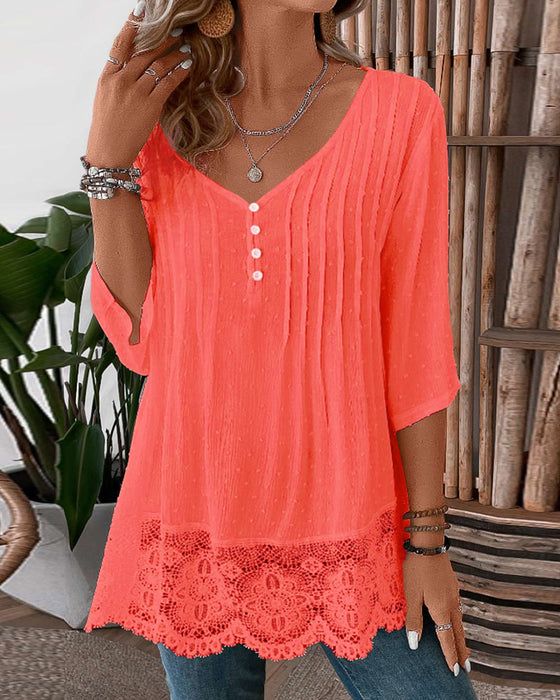 Bluzka w jednolitym kolorze na co dzień