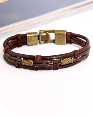 Skórzana bransoletka w stylu vintage