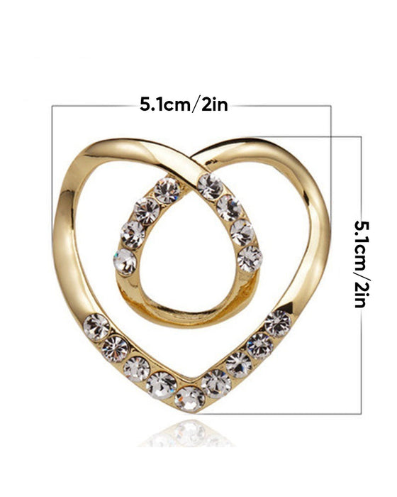 Klips do szalika w kształcie serca