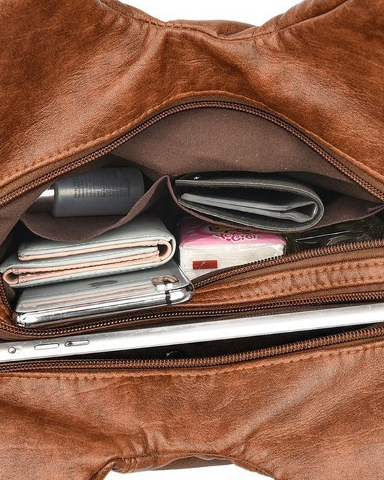 Torebka vintage z miękkiej ekoskóry