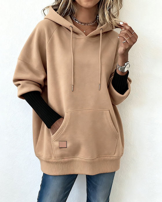 Luźna Bluza Z Kapturem W Casualowym Stylu